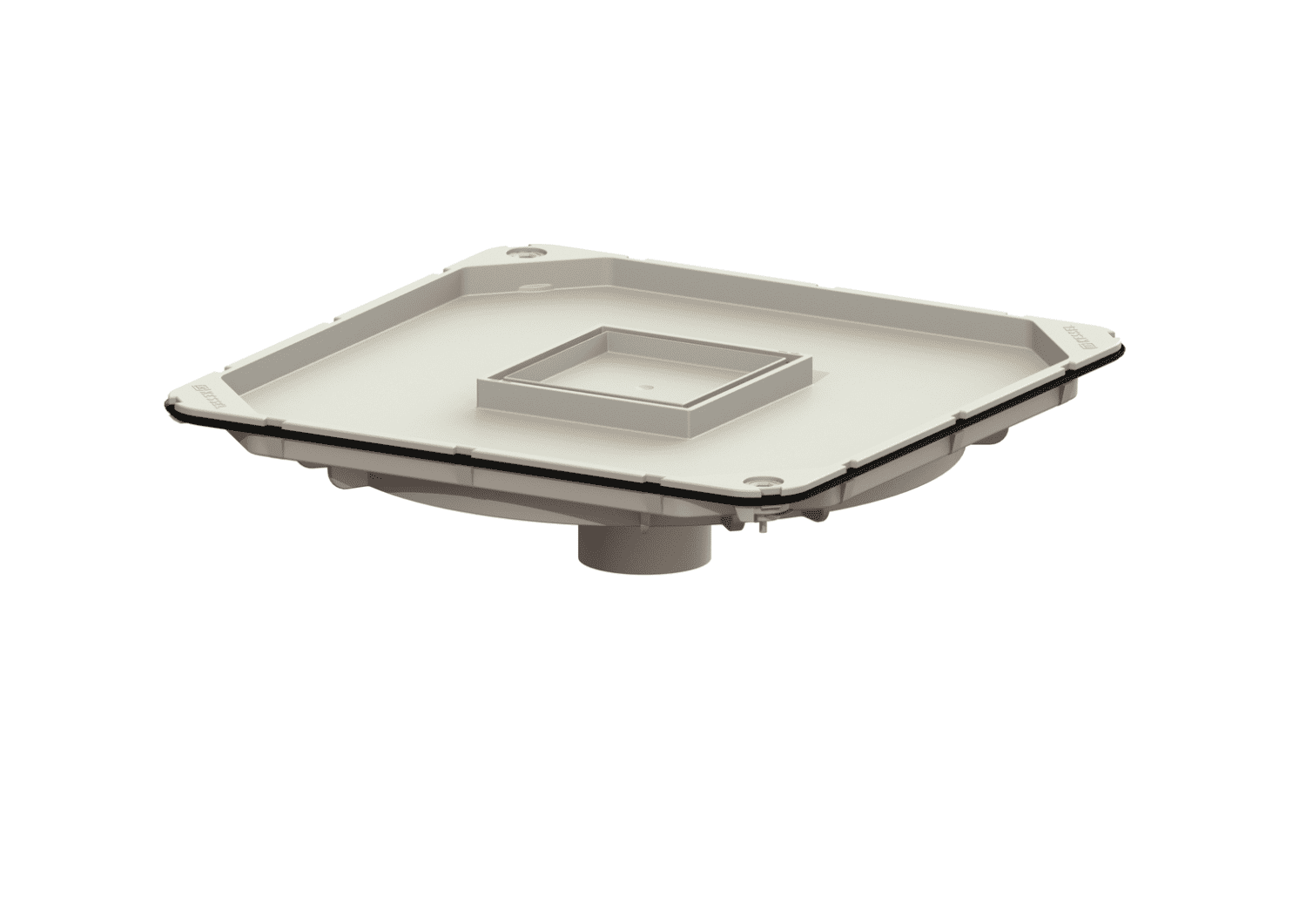 KESSEL-Abdeckplatte befliesbar, mit Ablauf und Multistop