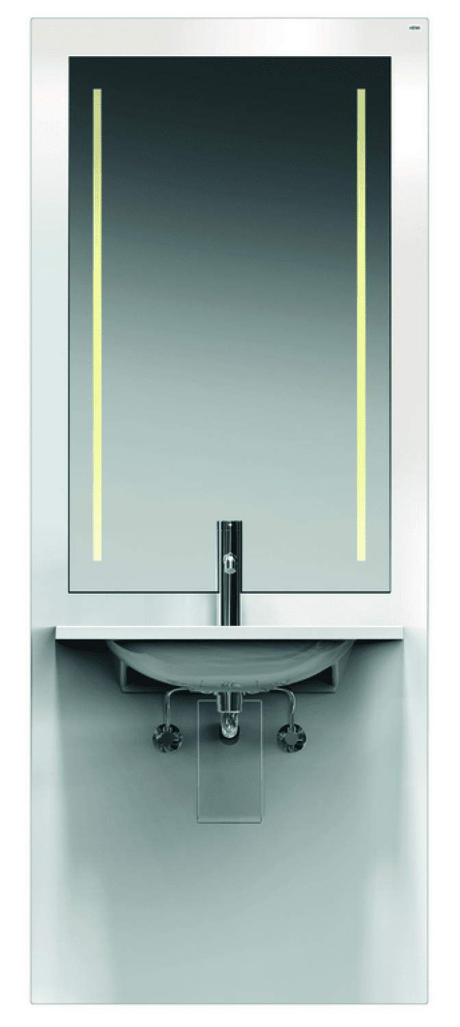 HEWI Waschtisch-Modul S 50, WT M40.11.501,LED-Spiegel,weiß