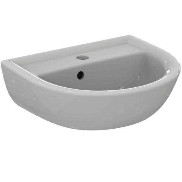 IS Handwaschbecken Eurovit, 1 Hl., m.Ül., 450x350x155mm, Weiß