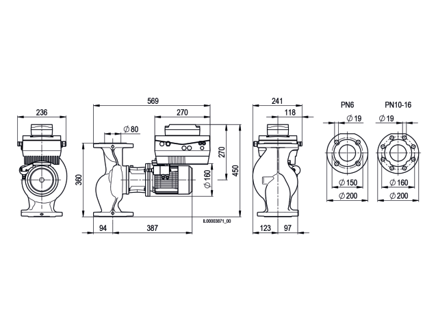 BIRAL Inline-Pumpe VivarA S 80-18 360