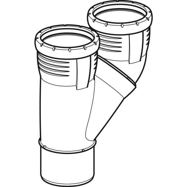 Geberit Silent-Pro Parallelabzweig 45Gr d110/90