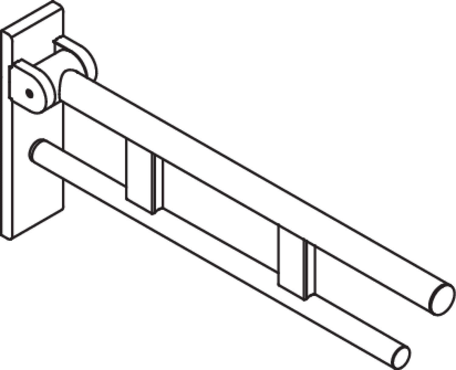 HEWI SK-Griff Duo (B), L:600, schliff