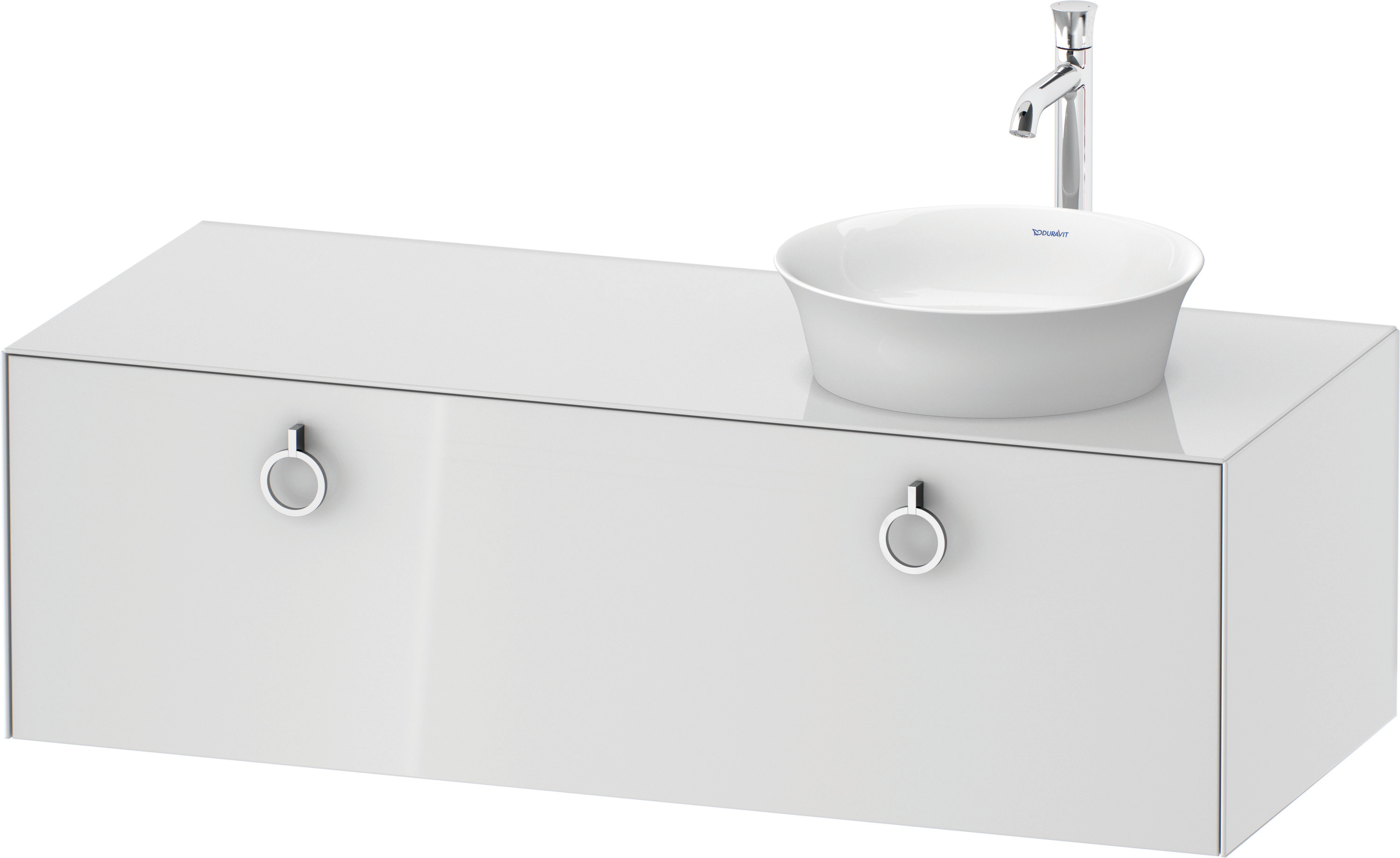 Duravit WTU wandh.White Tulip,1 Aus.,m.Griff Aus.r,408x1300x550,Weiß hgl. ohne ES