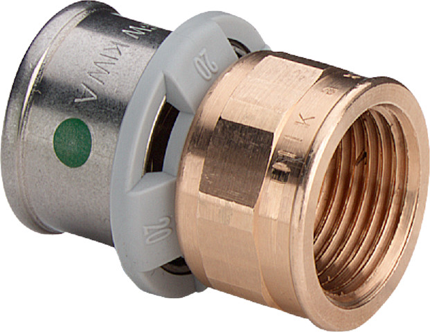 Viega Übergangsstück mit SC Sanfix P 2112 in 25mm x Rp3/4 Rotguss