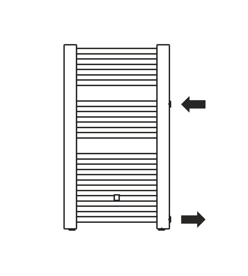 Kermi Basic -D BH 1172x35x524mm QN 586, RAL 9016 SG, li., NA 500