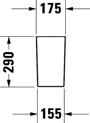 DU Halbsäule DuraStyle für 231965, 231960, 231955, weiß
