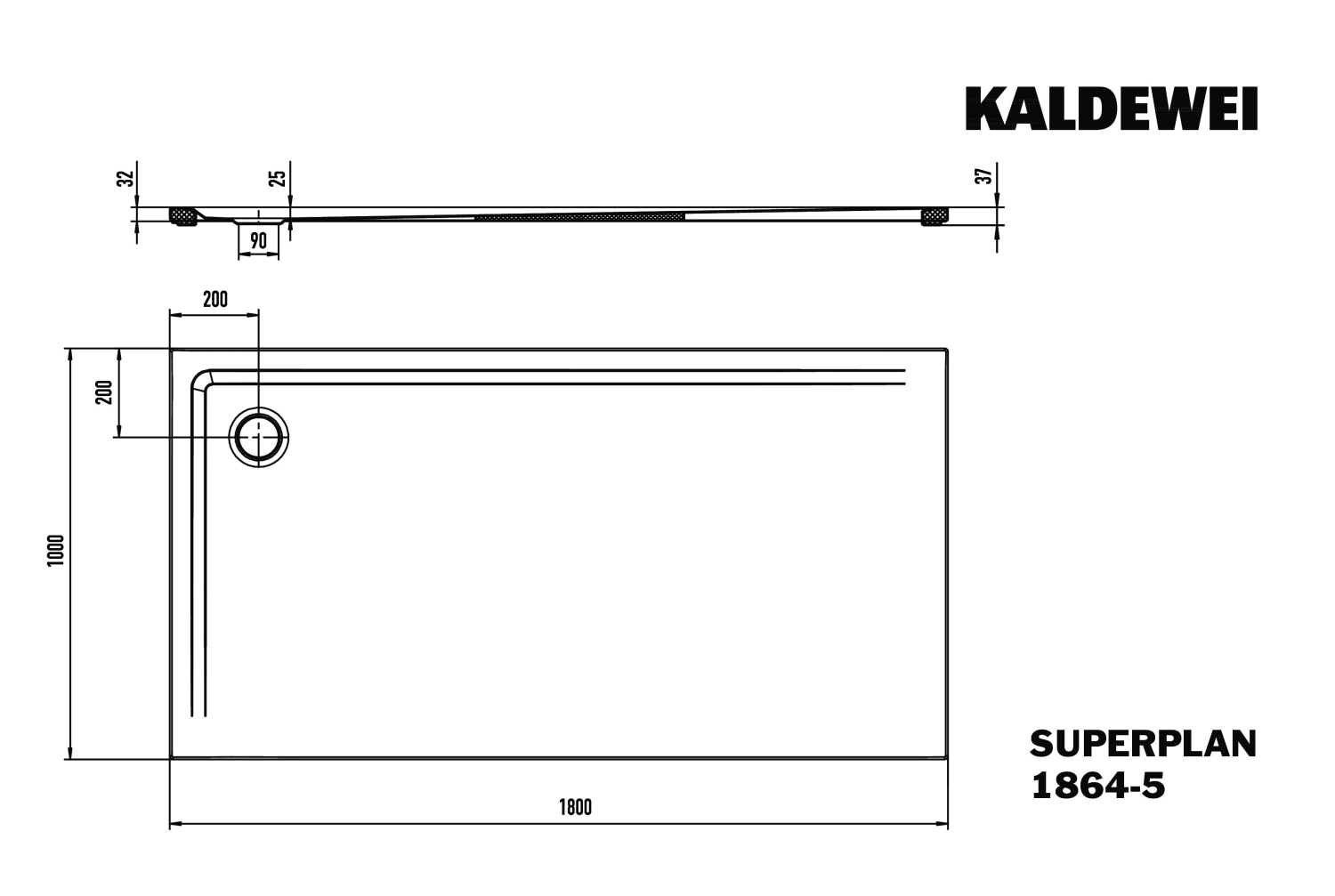 KA DW SUPERPLAN Mod.1864-5,1000x1800mm, alpwe,SEC,Wt extrafl.
