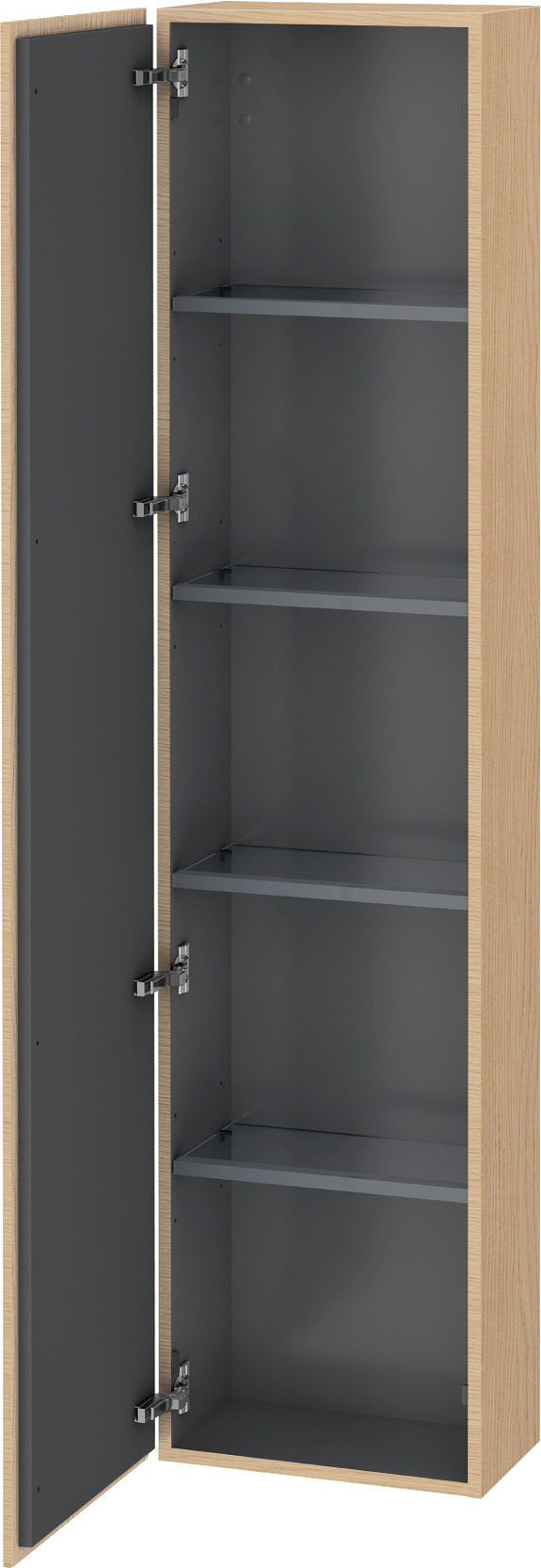 DU Hochschrank L-Cube 243x400x1760mm 1 Tür, TA li., Eiche Natur