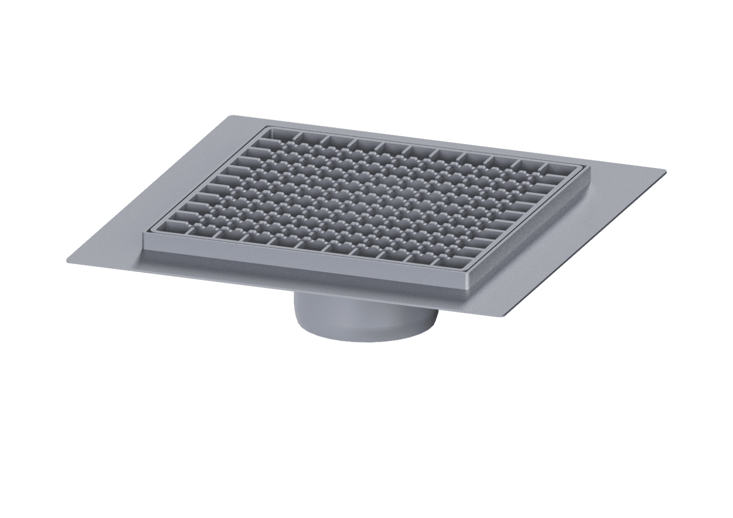 KESSEL-Aufsatzstück Ferrofix Klebeflansch H:15mm,300x300mm,Gitterrost