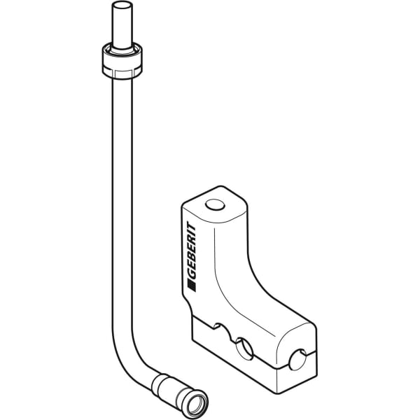 Geberit Mapress Metallrohranschlussbogen 90Gr mit Anschlussverschr. Rg/Cu d15-15-L30
