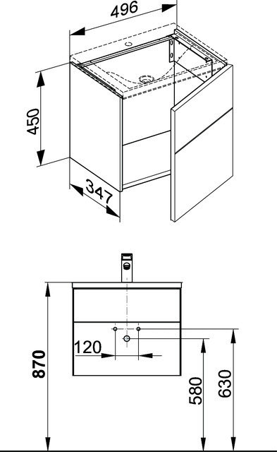 KEUCO WTU Royal Reflex 34090, A:rechts, 1-türig, weiß/weiß