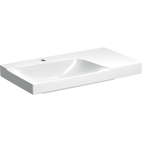Geberit Xeno2 Waschtisch m. Ablg. re, 90x48cm m. Hl., o. Ül., weiß, KeraTect Geberit Xeno2 Waschtisch m. Ablg. re, 90x48cm m. Hl., o. Ül., weiß, KeraTect