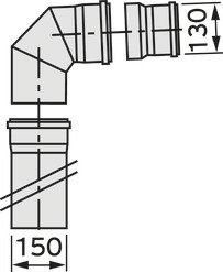 Vaillant Geräte-Anschluss-Set 150-130 mm PP für VKK 806/3-1606/3