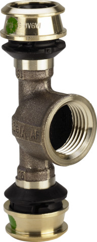 Viega T-Stück mit SC Raxofix 5317 in 20mmxRp1/2x20mm Siliziumbronze