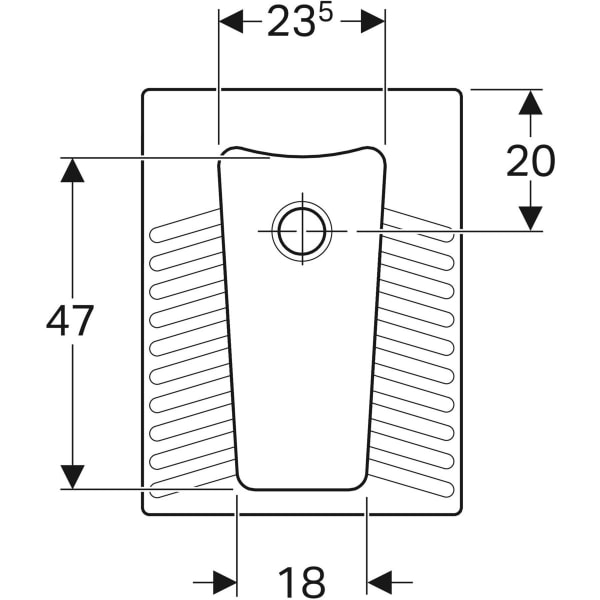 Geberit Publica Hock-WC, 45x60cm weiß