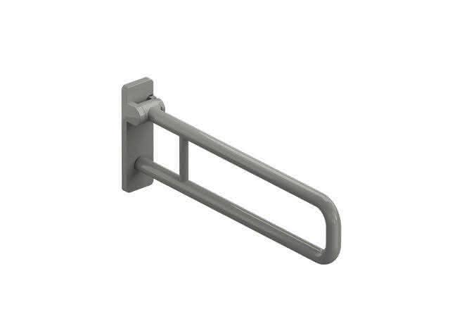 HEWI Stützklappgriff drehb. Ser 801, L:850mm, Aluminiumkern anthrazitgrau