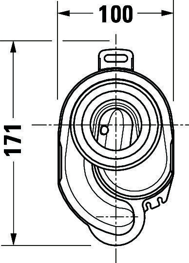 DU Absaugesiphon für Urinal ME by Starck Abgang waagrecht (verdeckt)