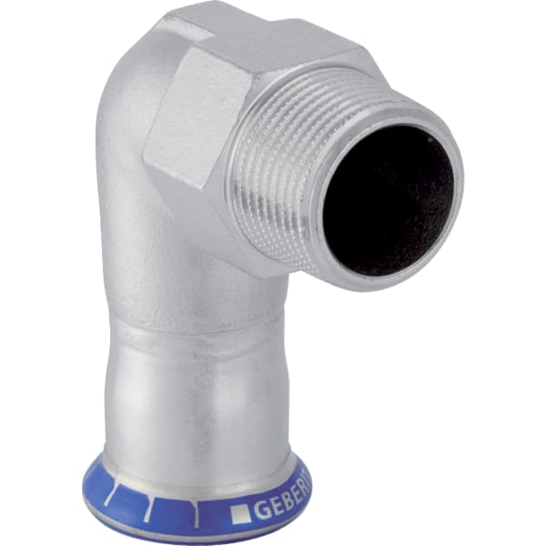 Geberit Mapress Edelstahl Übergangswinkel 90Gr mit AG d42-R1 1/2