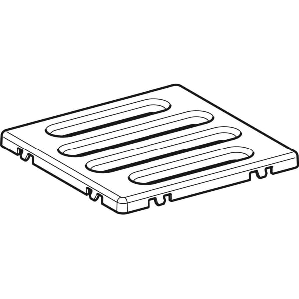 Geberit Rost, zu Geberit Bodenablauf, Standardrost 8 x 8 cm Edelstahl