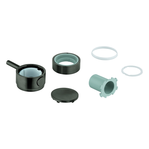 GROHE Temperaturwählgriff 49089 rund für THM-FMS hard graphite gebürstet