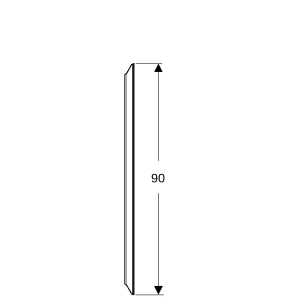 Geberit Option LSP, rund, direkte Bel. u. ind. Bel., d:90cm