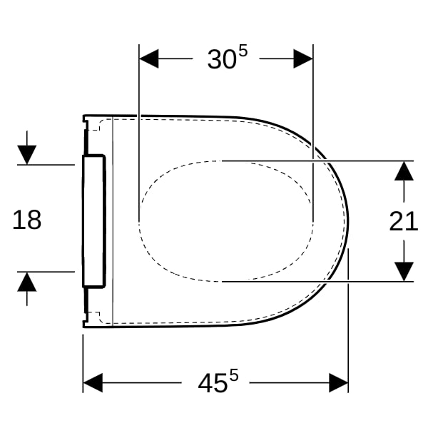 Geberit ONE WC-Sitz verchromt/weiß matt