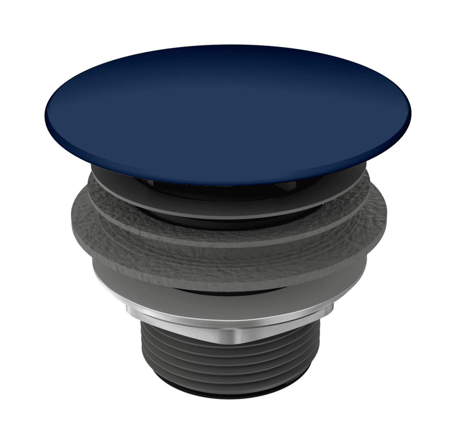KA Permanentablaufventil Mod. 3904 mit emaill. Deckel,rund,navyblue matt