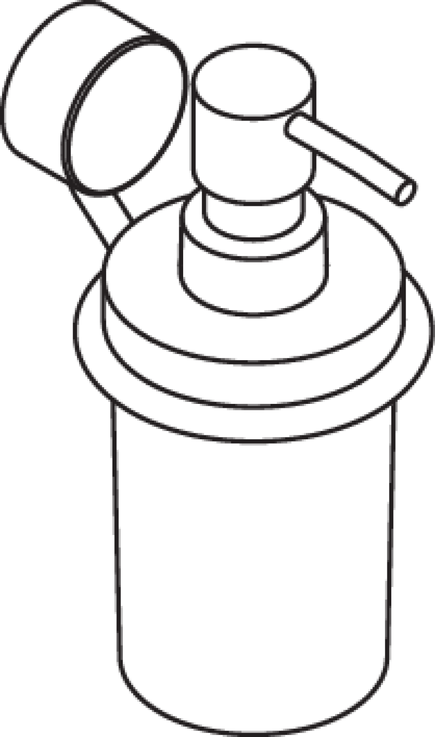 HEWI Seifensp., Glas m. Halter Sys 815, Edelstahl verchromt, Glas satiniert