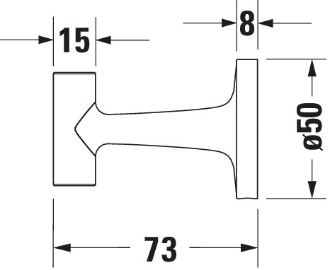 Duravit Starck T Handtuchhaken, Bronze Gebürstet, 60x99x60