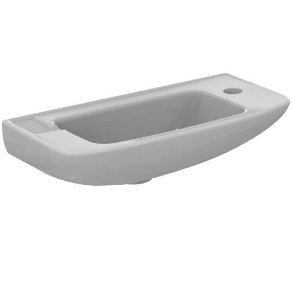IS Handwaschbecken Eurovit, 1 Hl.rechts, o.Ül., 500x235x125mm, Weiß