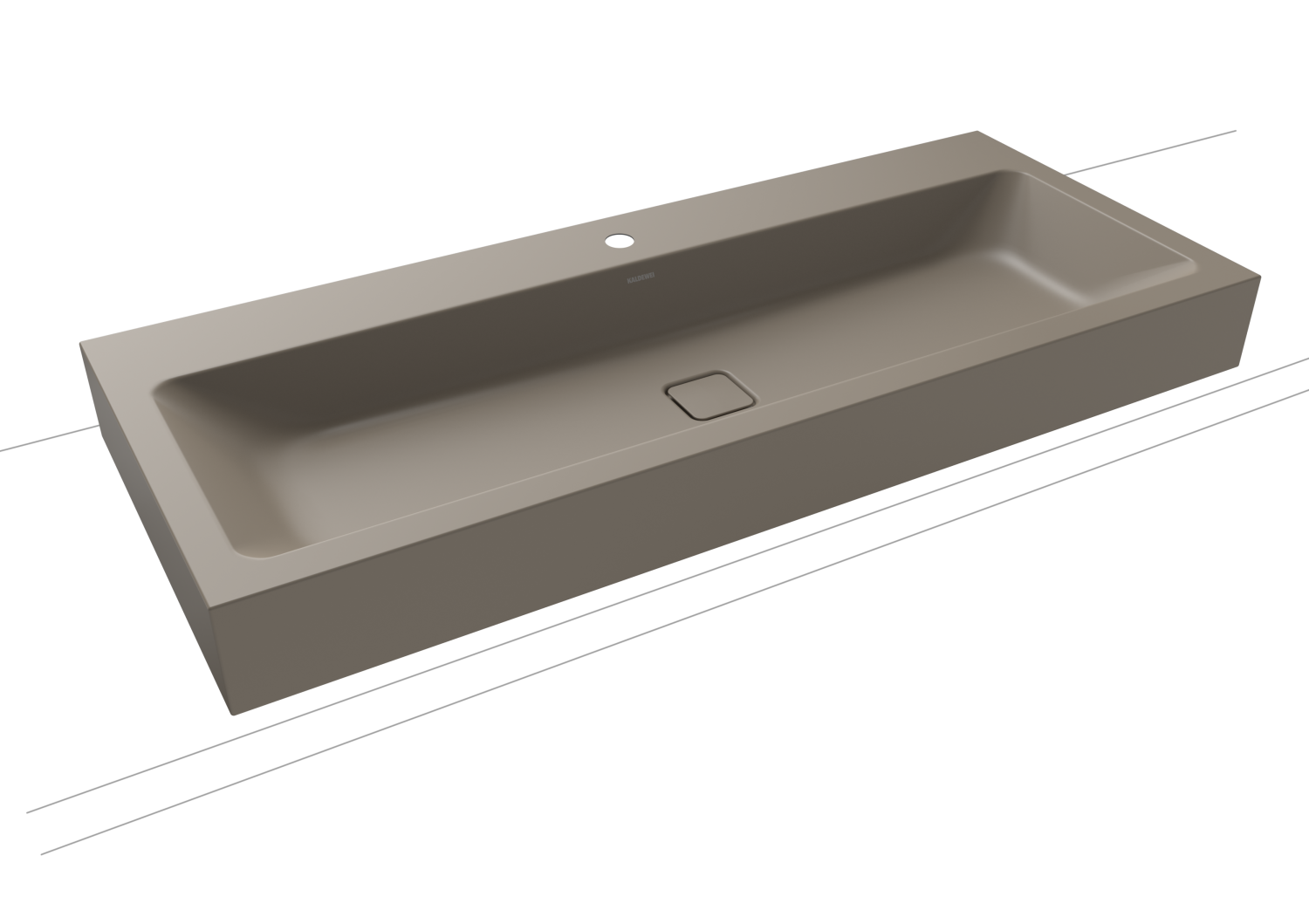 KA WB CONO WANDWASCHTISCH Mod.3091,1200x 500mm,warm grey 60,PEFF,AD,m. 1HL,oÜL