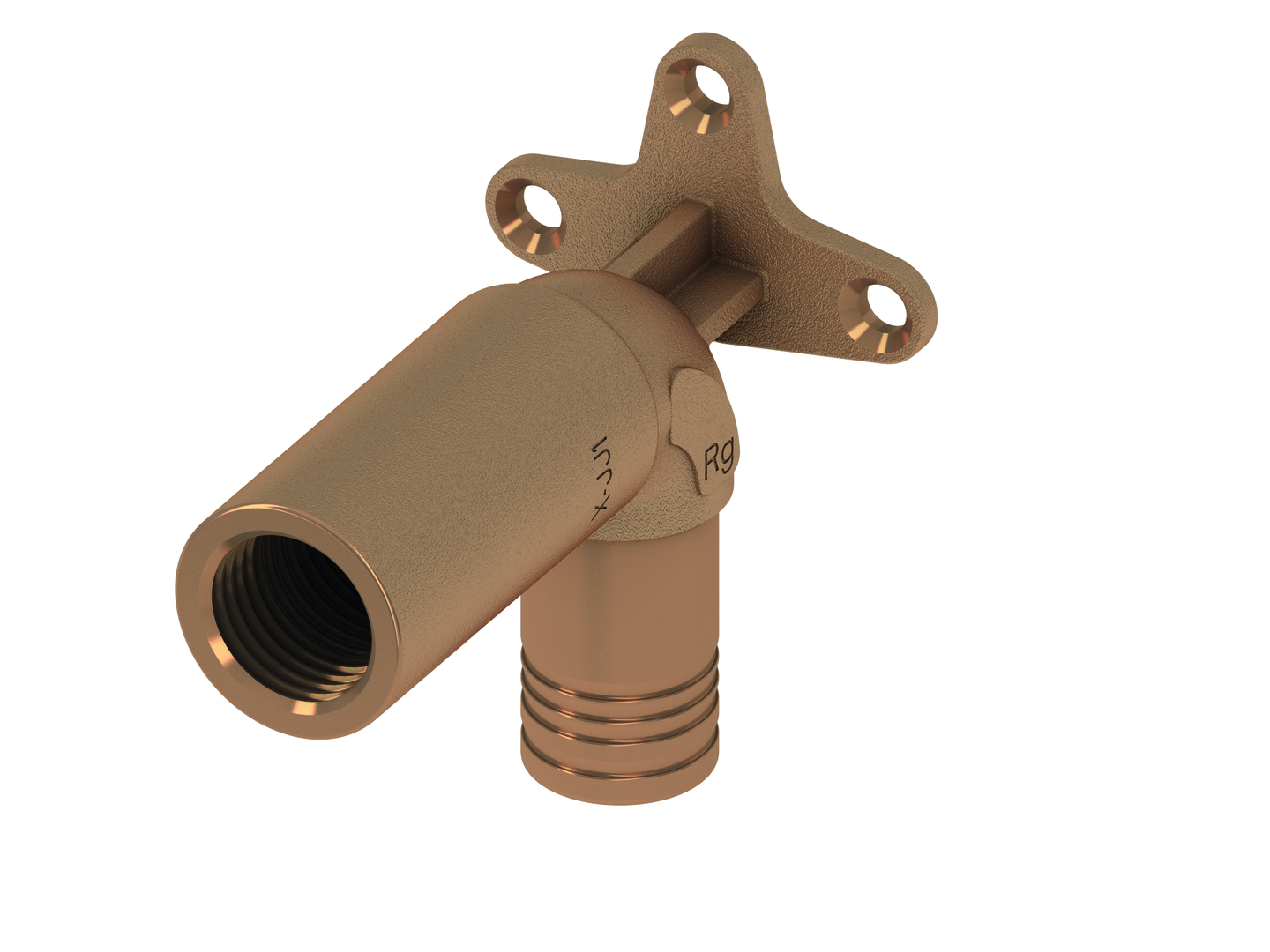 TECElogo-Push Universal-Wandscheibe lang, Dim.20xRp 1/2", Rotguss/Si-Bronze