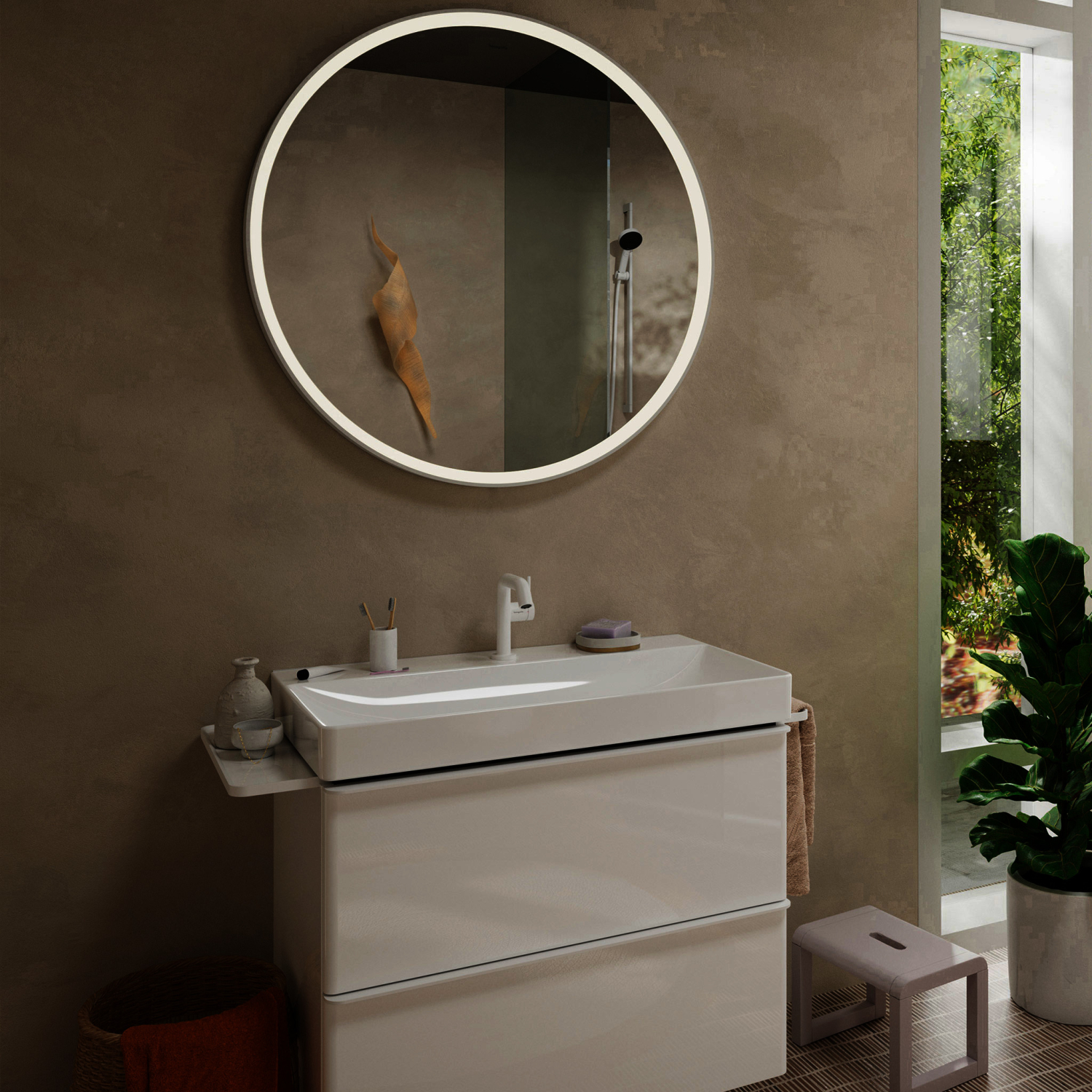 Hansgrohe WTM 110 Tecturis S Fine CoolStart m.Push-Open Ablaufgarnitur MW