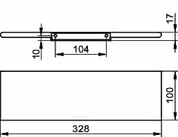 KEUCO Duschablage Edition 400 11558, Aluminium silber-eloxiert