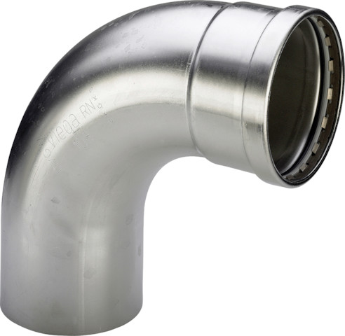 Viega Bogen 90 Grad mit SC Sanpress Inox 2316.1XLLF in LABS-frei in 76,1mm