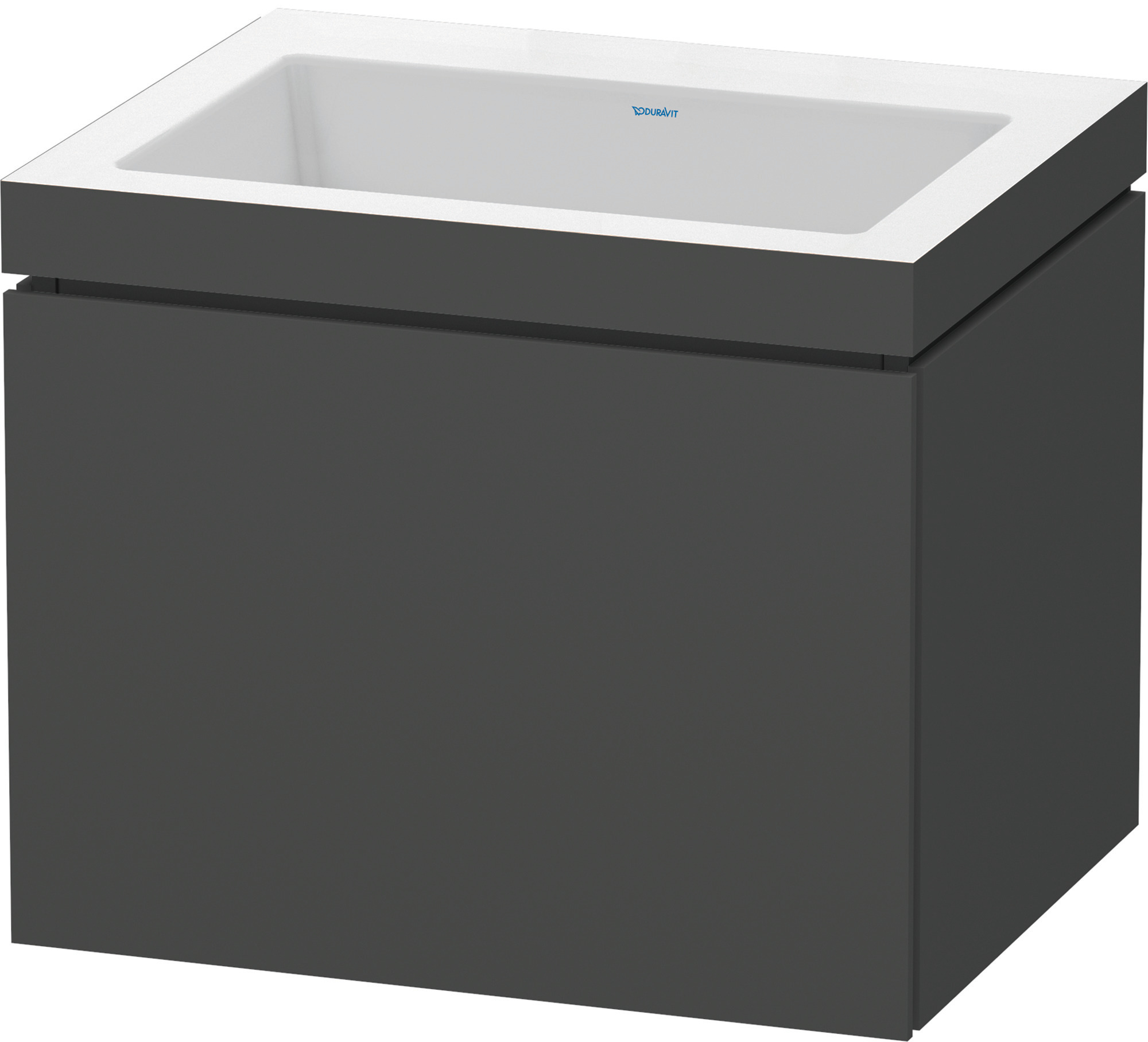 Duravit WTU L-Cube mit Vero Air 500x600x480 o. HL, 1 Auszug, Graphit Matt