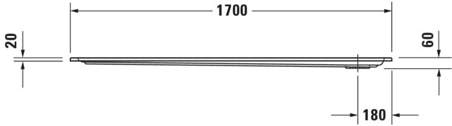DU Starck Slimline Duschwanne, Rechteckig, 1700x900x60 mm, Weiß, Sanitä