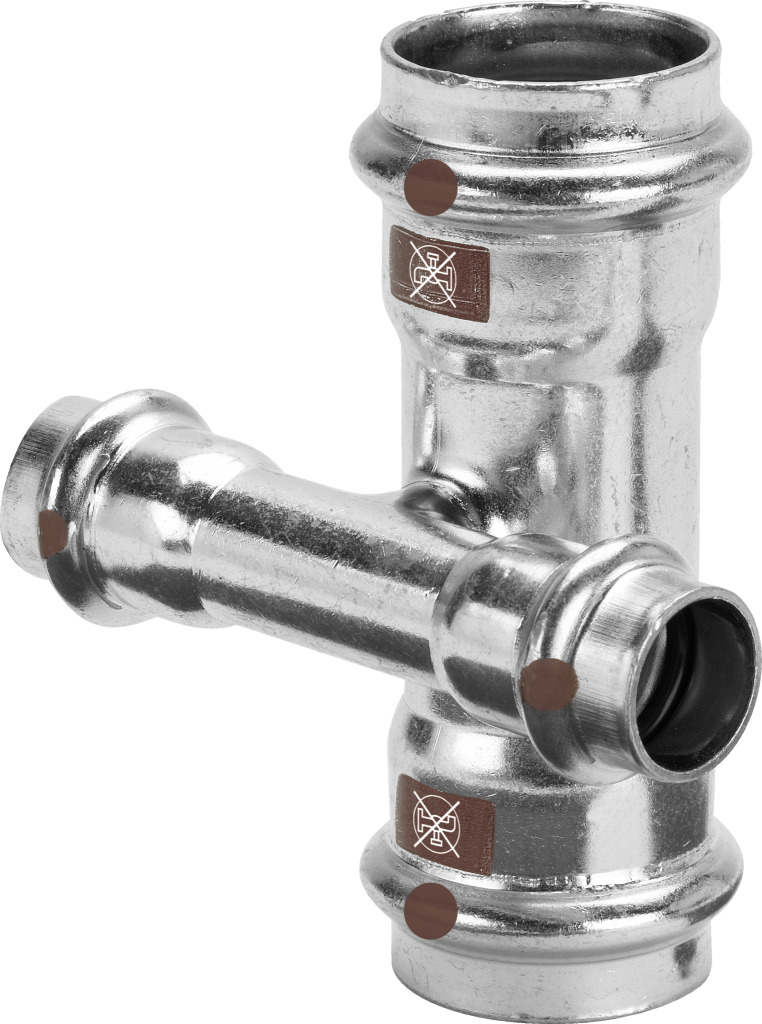 Viega Kreuzstück mit SC Temponox 1748 in 28x15mm Stahl nichtrostend