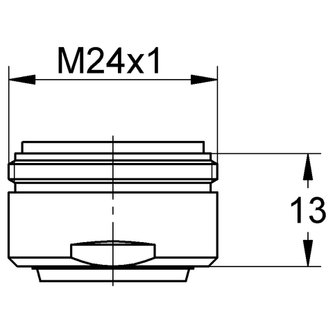 GROHE Mousseur 440436 XtraClean für Eichelberg Außengewinde M 24 x 1 chrom