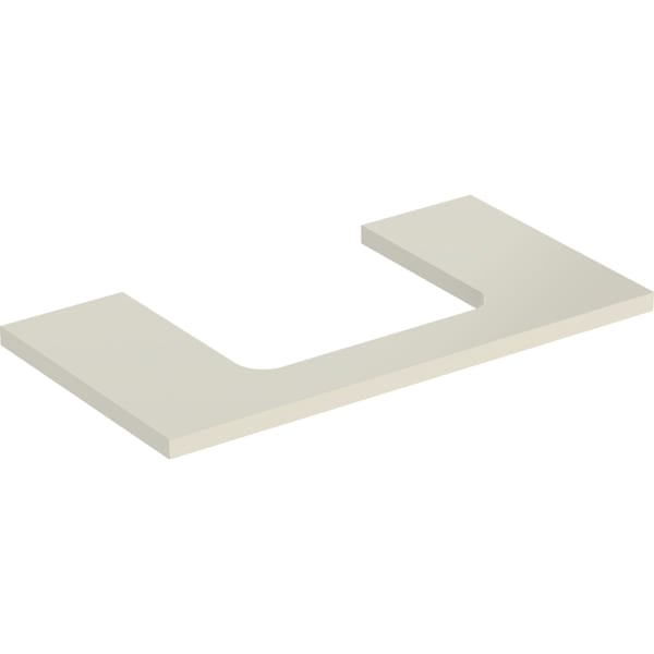 Geberit ONE WT-Platte, Ausschnitt mi. für AWT 90x3x47cm, sandgrau hgl.