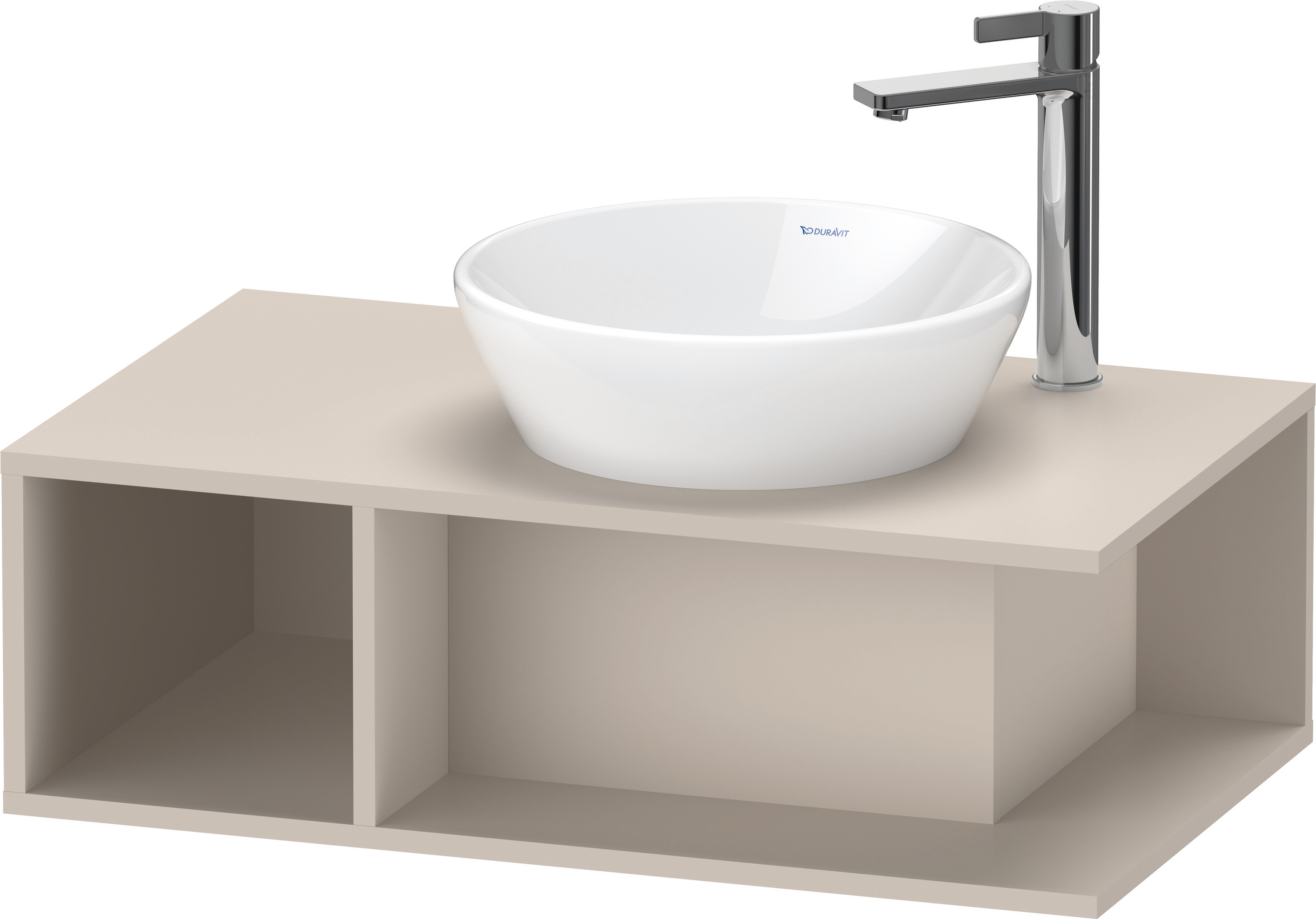 Duravit D-Neo WTU wandh.,1 offenes Fach l., 260x800x480mm, Taupe
