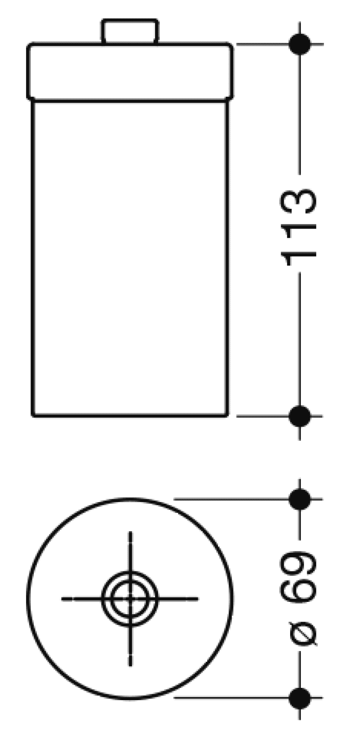 HEWI Behälter für Seifenspender, Kst., f. Sys 800, 800 K, 815 reinweiß