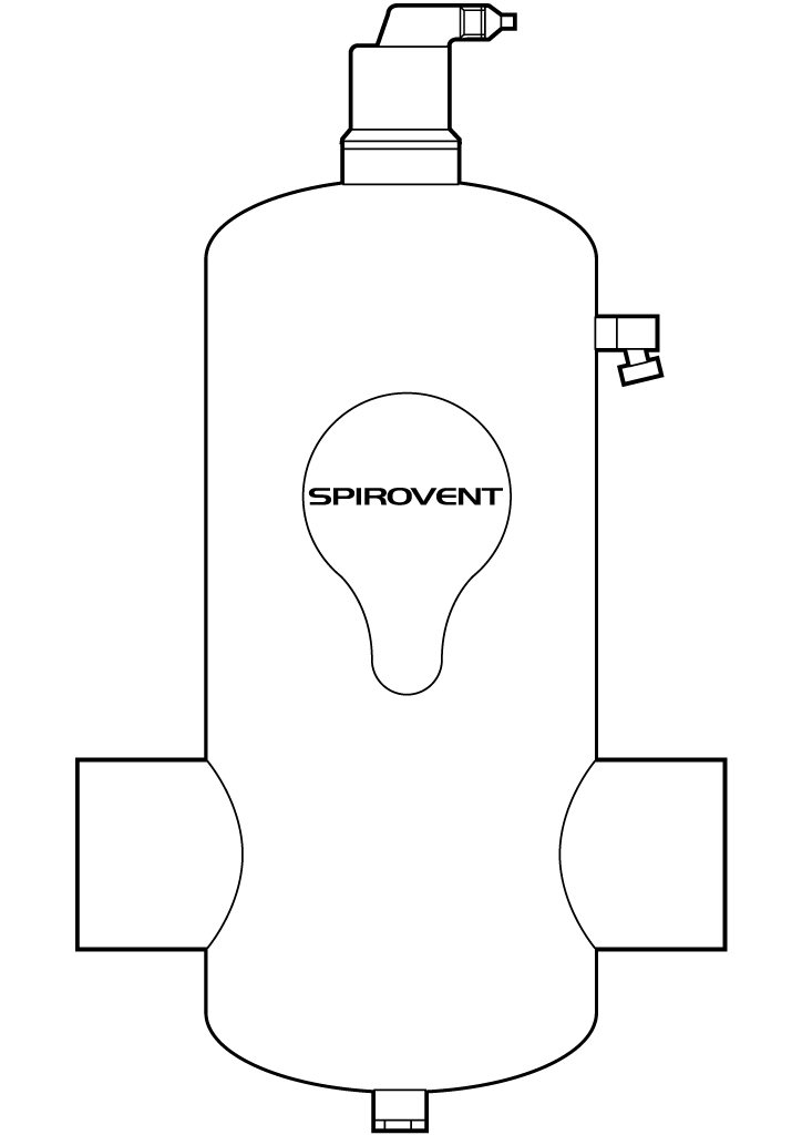 Spirotech Luftabscheider SpiroVent DN 80 - Schweißst., 10 bar / 110 Grad