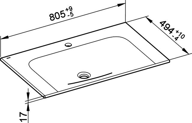 KEUCO Keramik-WT X-Line 33160, mit 1 Loch Bohrung, weiß