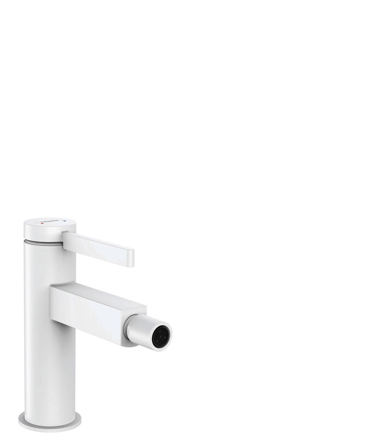 Hansgrohe Bidetmischer Finoris mit Push-Open Ablaufgarnitur mattweiss