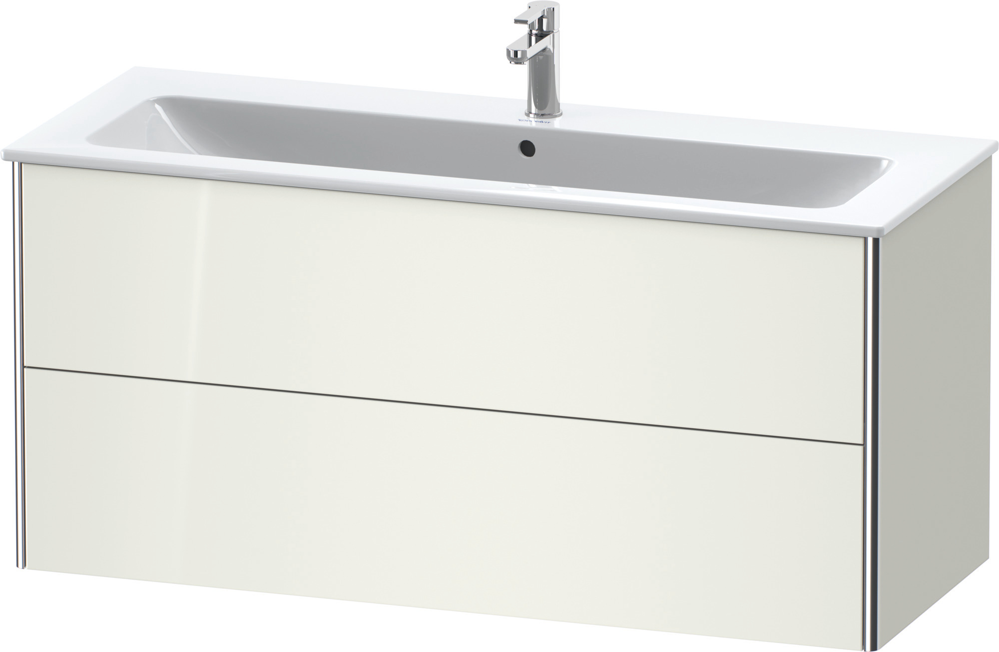 Duravit WT-Unterbau XSquare, 2 Schubkästen 560x1210x478mm, Weiß Hochglanz