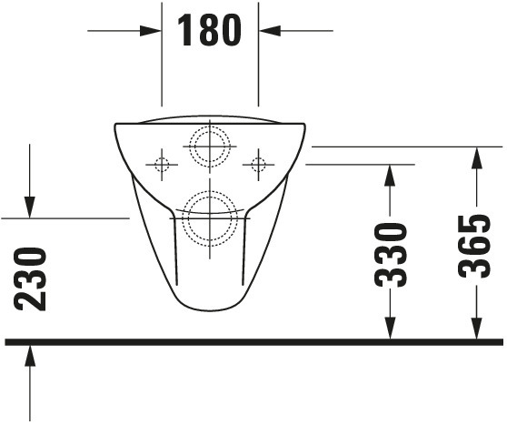DU Wand-WC D-Code 545 mm Tiefspüler, weiß