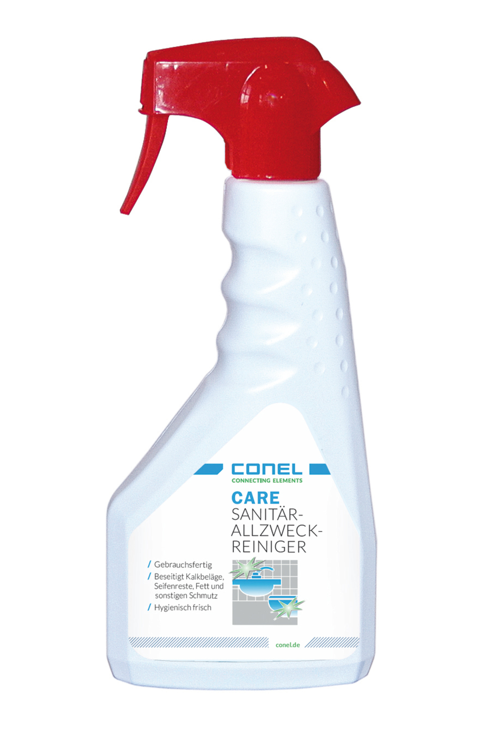 CARE Sanitär-Allzweckreiniger 500ml Handsprayflasche gebrauchsfertig CONEL CARE Sanitär-Allzweckreiniger 500ml Handsprayflasche gebrauchsfertig CONEL