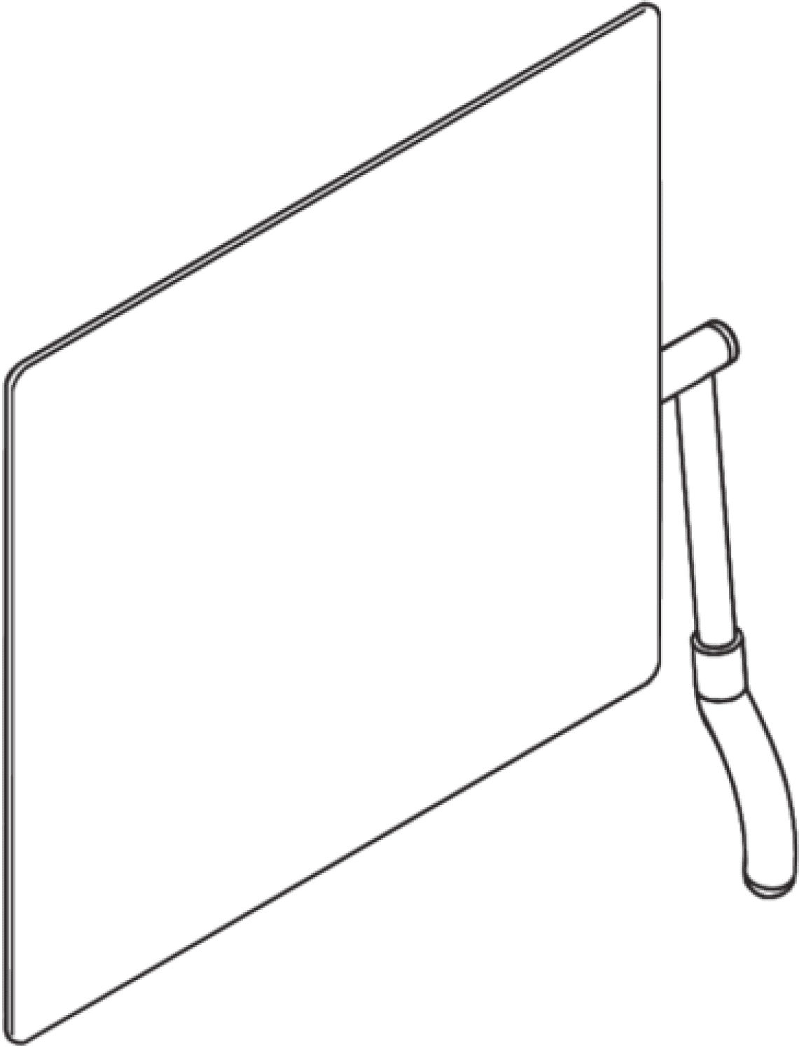 HEWI Kippspiegel, Hebel rechts, Serie LifeSystem lichtgrau