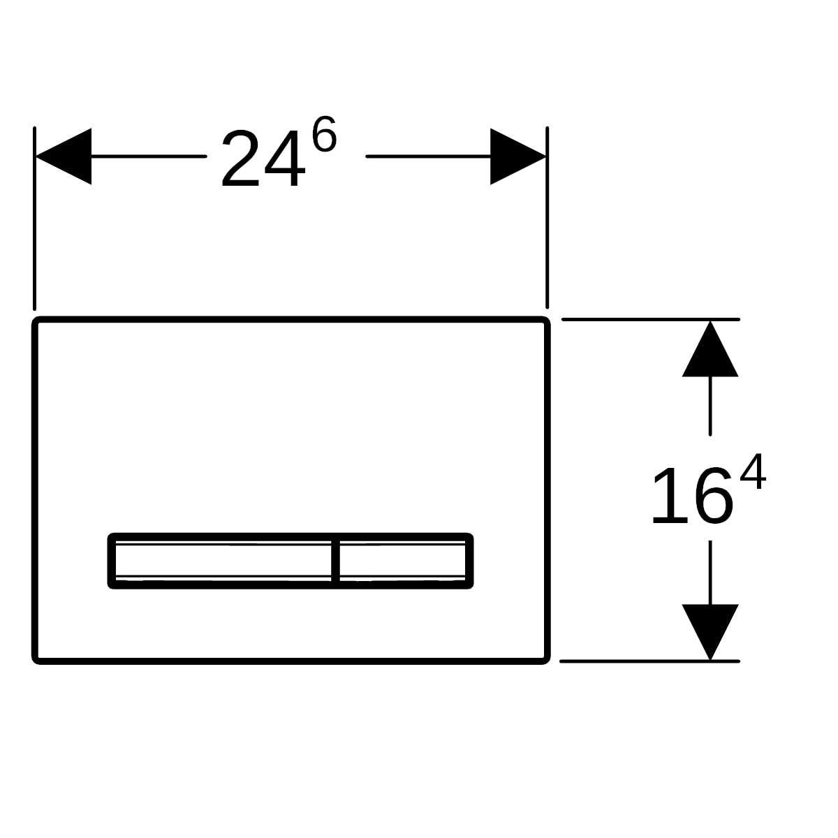 Geberit Sigma50 BetPl., eckig, 2-Mengen-Sp. messing gebürstet, Etc